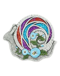 BEJEWELED SNAIL STEPPING STONE